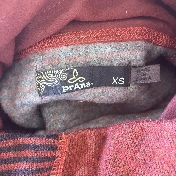 PRANA LUCIA SWEATER Wool Blend Pullover Red Outdoor Hiking Casual Active (XS) - Picture 10 of 11